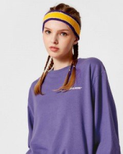 Overfit essential long sleeve T-shirt purple(unisex)