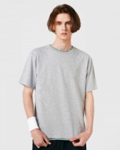 Standard fit all day A logo 1/2 t-shirt melange gray(unisex)