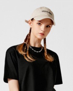 Loose fit all day slit 1/2 t-shirt black(unisex)