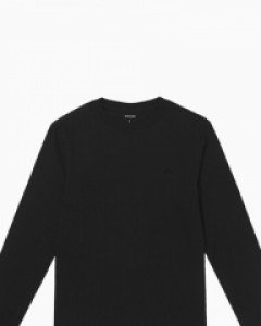 Standard fit A logo round long sleeve T-shirt black(unisex)