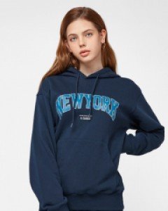 New York college hoodie navy(unisex)