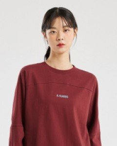 Classic slogan long sleeve burgundy(unisex)