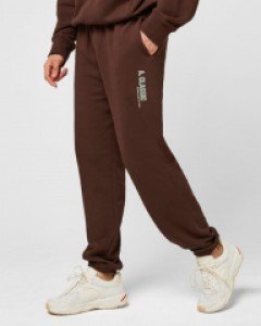 classic college sweat pants brown(unisex)