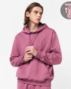 loose fit ACL embroidery hoodie fluff indi pink(unisex)