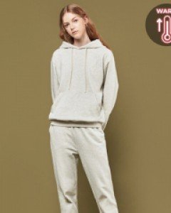 loose fit ACL embroidery hoodie sweatpants fluff set 오트밀(unisex)