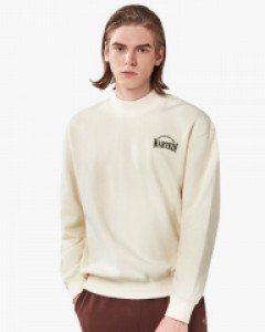 high neck warmer sweatshirt cream(unisex)