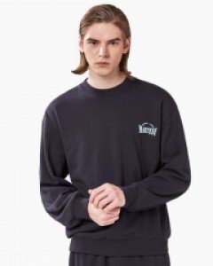 Overfit MARTEDI college crew neck dark navy(unisex)