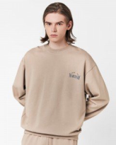 Overfit MARTEDI college crew neck beige(unisex)