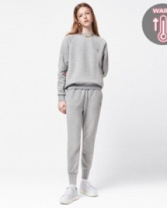 Icon logo sweatshirt jogger pants fluff set melange gray