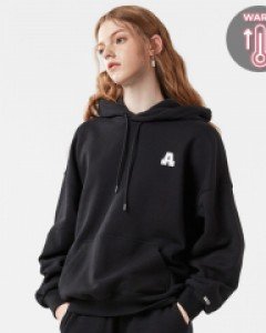 All day basic hoodie fluff black(unisex)