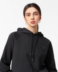 Untact banding crop hoodie black