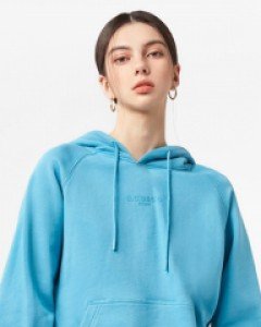 A.CLASSIC logo loose fit hoodie blue(unisex)