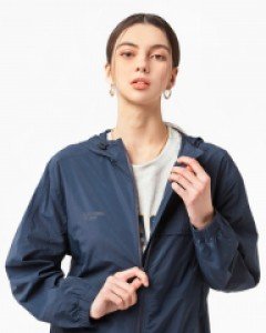 Cool utility hood jacket dark navy(unisex)