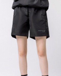 Untact loose fit piping shorts black(unisex)