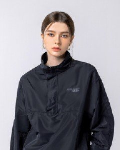 untact loose fit anorak jacket black(unisex)