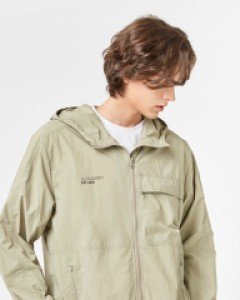 Cool utility hood jacket light khaki(unisex)