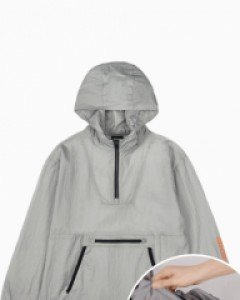 Sunblock portable anorak gray(unisex)