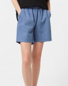 Garment washing standard fit shorts blue(unisex)