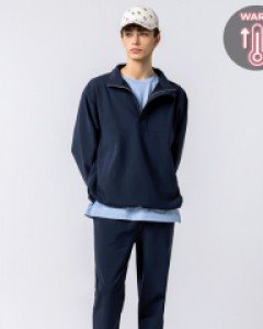 Tricot warmer anorak jacket jogger pants set(fluff) VER.2 navy(unisex) 오범석 착용