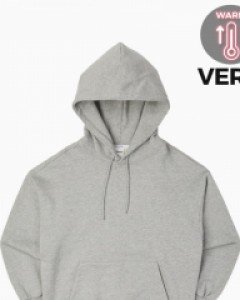 All day basic hoodie fluff VER.2 melange gray(unisex)