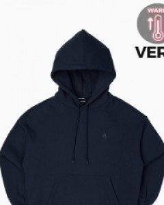 All day basic hoodie fluff VER.2 navy(unisex)