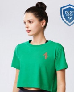 Dust proof 1/2 crop t-shirt ground green 육상 김진영 선수 착용