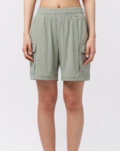 Tricot fresh air cooler loose fit pocket shorts light olive(unisex)