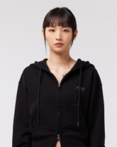 2way crop hooded zip-up black 육상 김진영 선수 착용