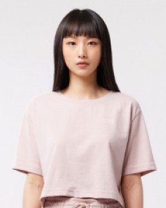 Plain crop 1/2 t-shirt light pink육상 김진영 선수 착용