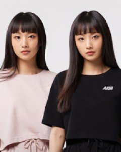 [2pack] Plain crop 1/2 t-shirt