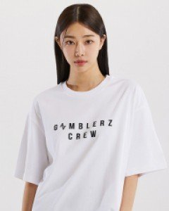 AKIII CLASSIC X GAMBLERZ CREW overfit T-shirt white(unisex)