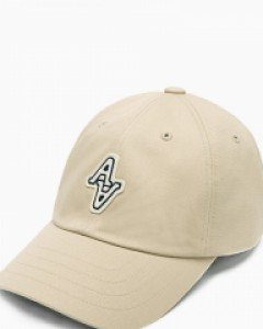 round logo cotton ball cap beige(unisex)