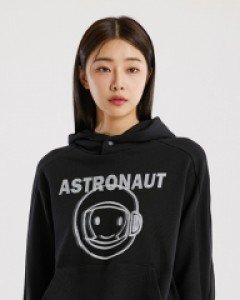 정전기 방지Astronaut hoodie black (unisex)