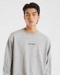 정전기 방지 Untact V2 light moving embroidery sweatshirt gray(unisex)