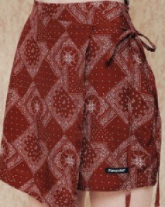 [NF]FANCY PAISLEY BUTTERFLY LAB SKIRT (BURGUNDY)(20SS-F710)