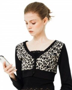 [NF] LEOPARD CROP CARDIGAN (BLK)_F21ZB206