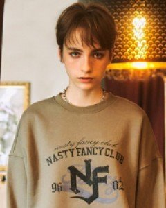 [NF] FANCY UNIVERSE CLUB SWEATSHIRT (KHAKI)_F21ZB203