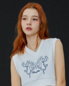 [NF] WESTERN STITCH LINE CROP VEST (WHITE)_F23QB462