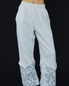 [NF] WESTERN STITCH LINE JOGGER PANTS (WHITE)_F23QD845