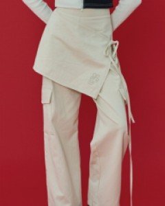 [NF] LINT WIDE WRAP PANTS (BEIGE)_F23QD841