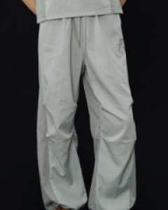 [NF] UTILITY NYLON PINTUCK PANTS (LIGHT GRAY)_F23QD843