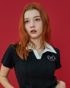 [NF] BAY LEAF CROP COLLAR TEE (BLACK)_F23QB475