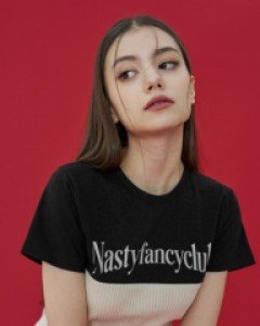 [NF] TUBE TOP MIX SLIM TEE (BLACK)_F23QB472