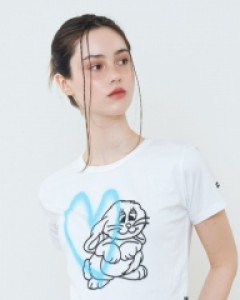 [NF] LOVE LAPIN STANDARD TEE (WHITE)_F23QB492