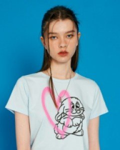 [NF] LOVE LAPIN STANDARD TEE (SKY BLUE)_F23QB492