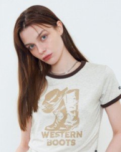 [NF] BINDING WESTERN STANDARD TEE (BROWN)_F23QB494