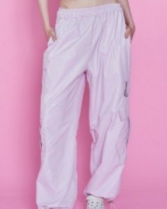 [NF] FLAT NYLON CARGO PANTS (PINK)_F23QD855