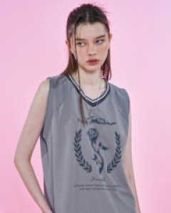 [NF] TRIKOT SLEEVELESS TEE (GRAY)_F23QB229