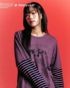 [PPG X FANCY] STRIPE LAYERED LONG SLEEVE (PURPLE)_F23PG1028