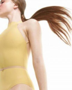 JAC_Choker Turtleneck Leotard 초커 201LE20VL_Fresh Ginger